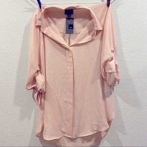 Massimo Pink Shiffon Button-Up